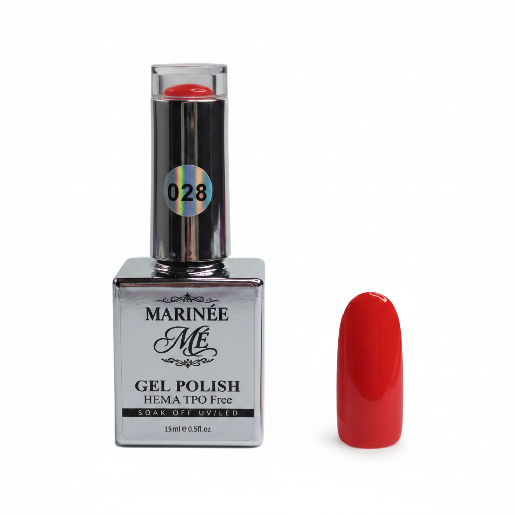 Gel Polish 028 - svijetla crvena tipsa