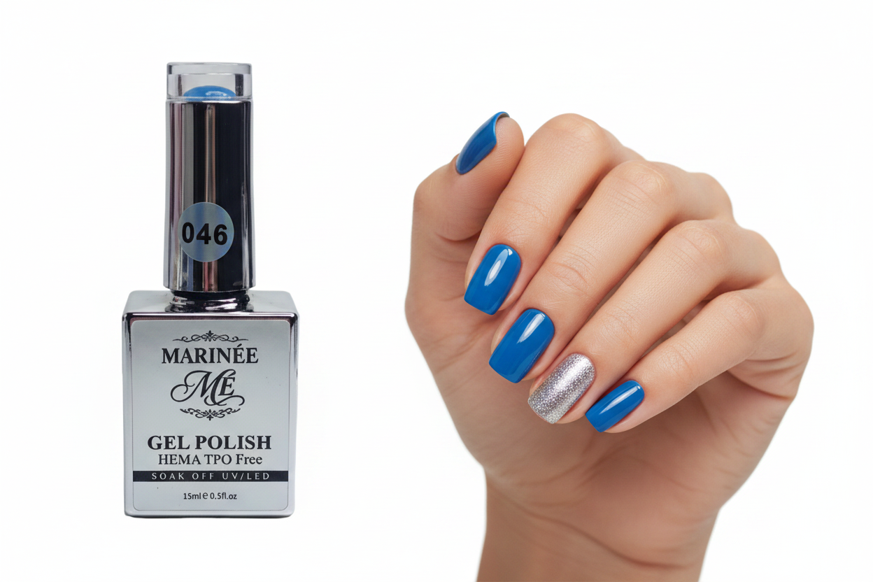 Gel Polish 046 - cobalt blue ruka