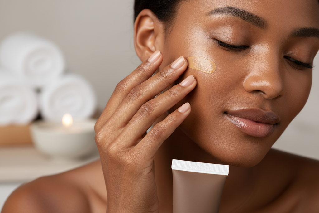 Foundation with Peptides 45 Deep Warm - lifestyle