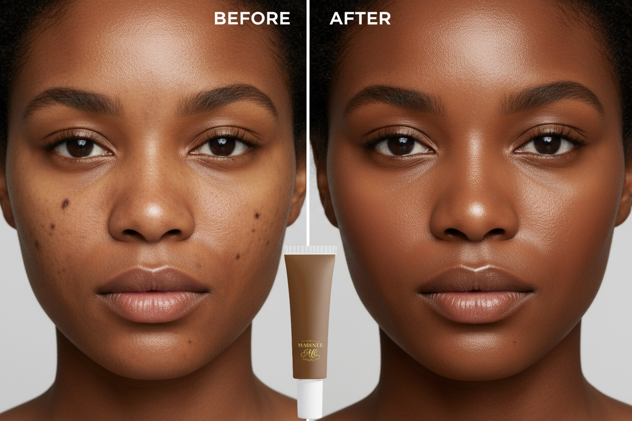 Foundation with Peptides 40 Deep Neutral - before and after