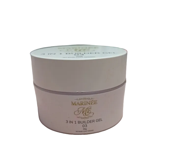 MARINÉE 3 IN 1 Builder Gel 03 Coral Nude - bočni pogled