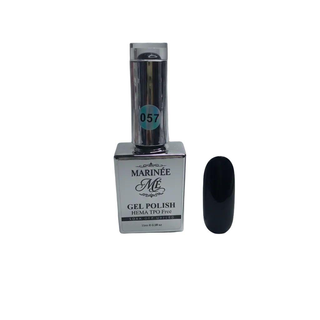 MARINÉE Gel Polish 057 Black – bočica s crnom tipsom