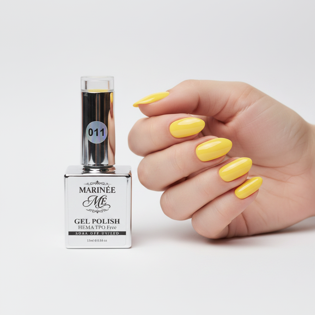 MARINÉE Gel Polish 011 Sunshine Yellow na ruci