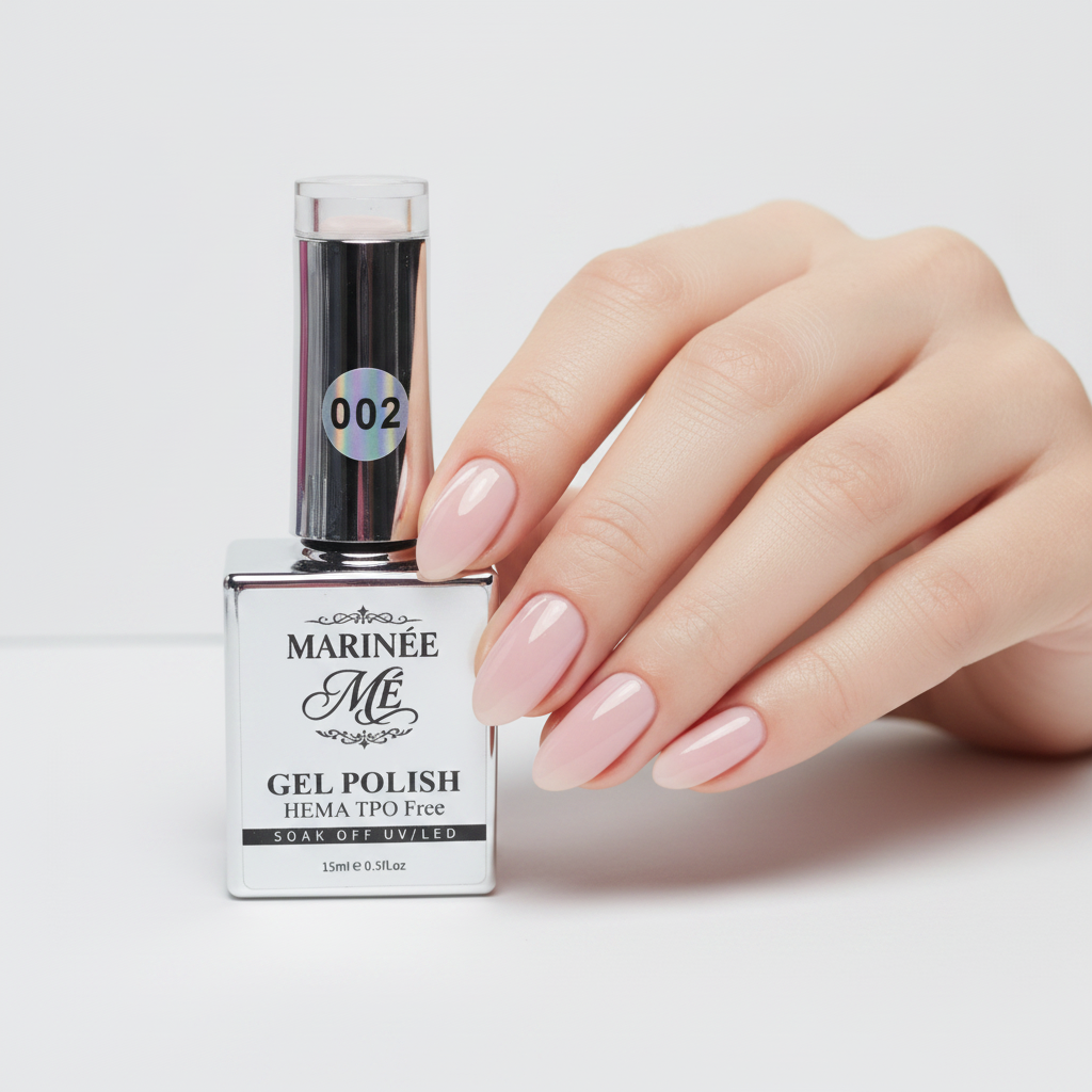 MARINÉE Gel Polish 002 Milky Rose na ruci