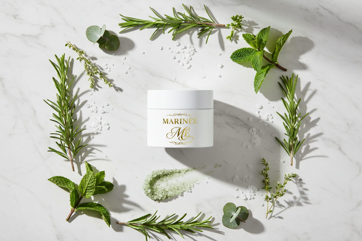 Scalp Scrub – Flat Lay